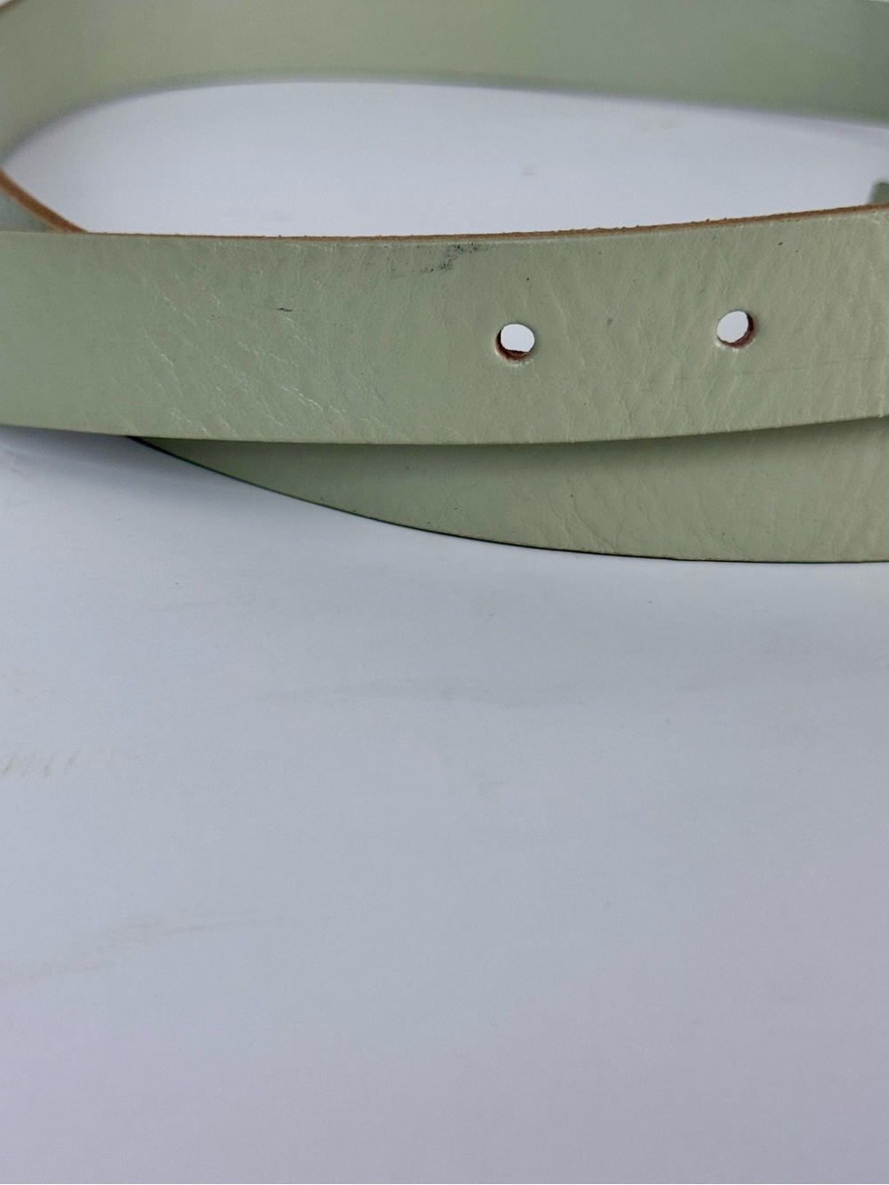 Free People Belt Dried Sage Green Leather Metal Buckle S/M - Picture 9 of 10